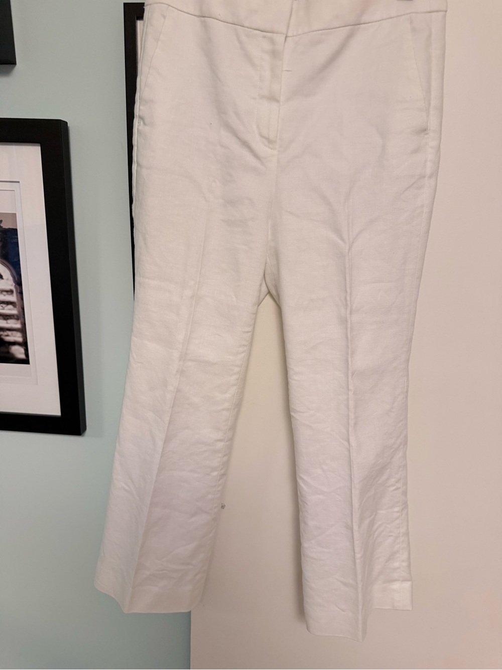 J. Crew White Hayden Trousers